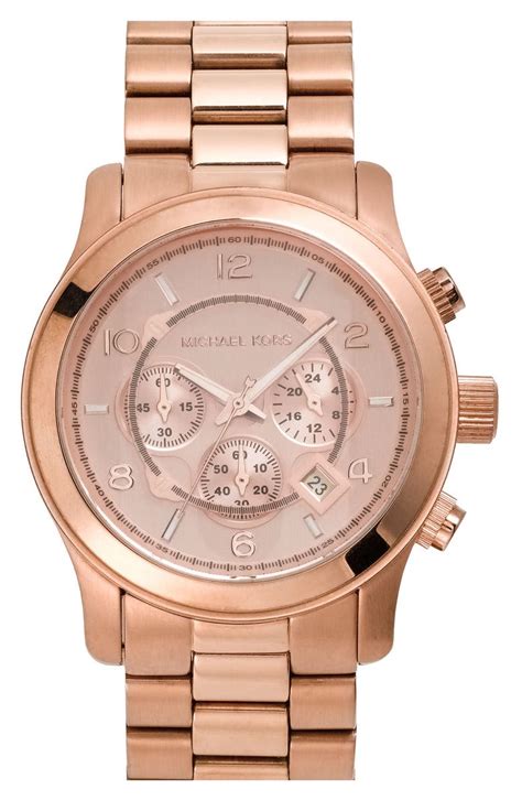 michael kors watches men's rose gold oversize runway watch|michael kors ritz.